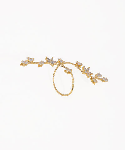 Twisted Vine Floral Sparkle Ring | Stylika