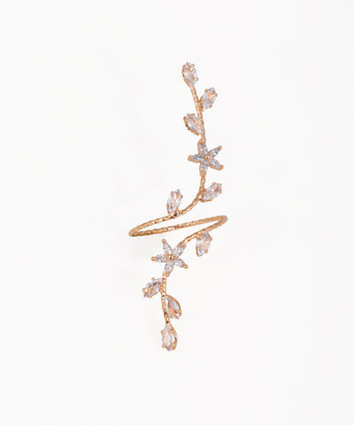 Twisted Vine Floral Sparkle Ring | Stylika