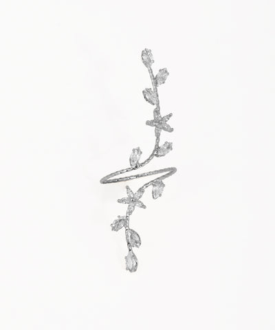 Twisted Vine Floral Sparkle Ring | Stylika