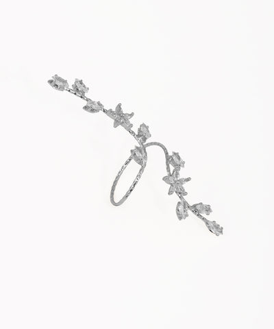 Twisted Vine Floral Sparkle Ring | Stylika
