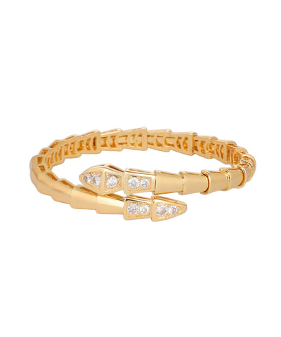 Snake Wrap Diamond Bangle Bracelet | Stylika