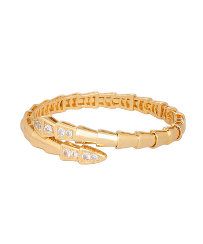 Snake Wrap Diamond Bangle Bracelet | Stylika