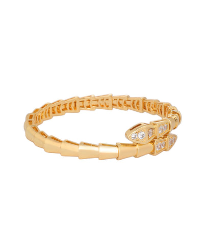 Snake Wrap Diamond Bangle Bracelet | Stylika