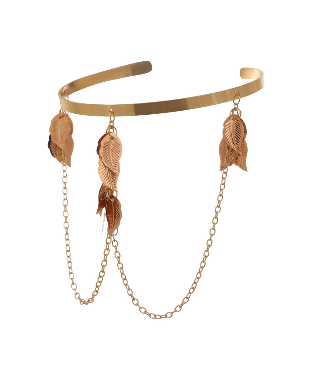 Nature-Inspired Chain Draped Arm Cuff | Stylika