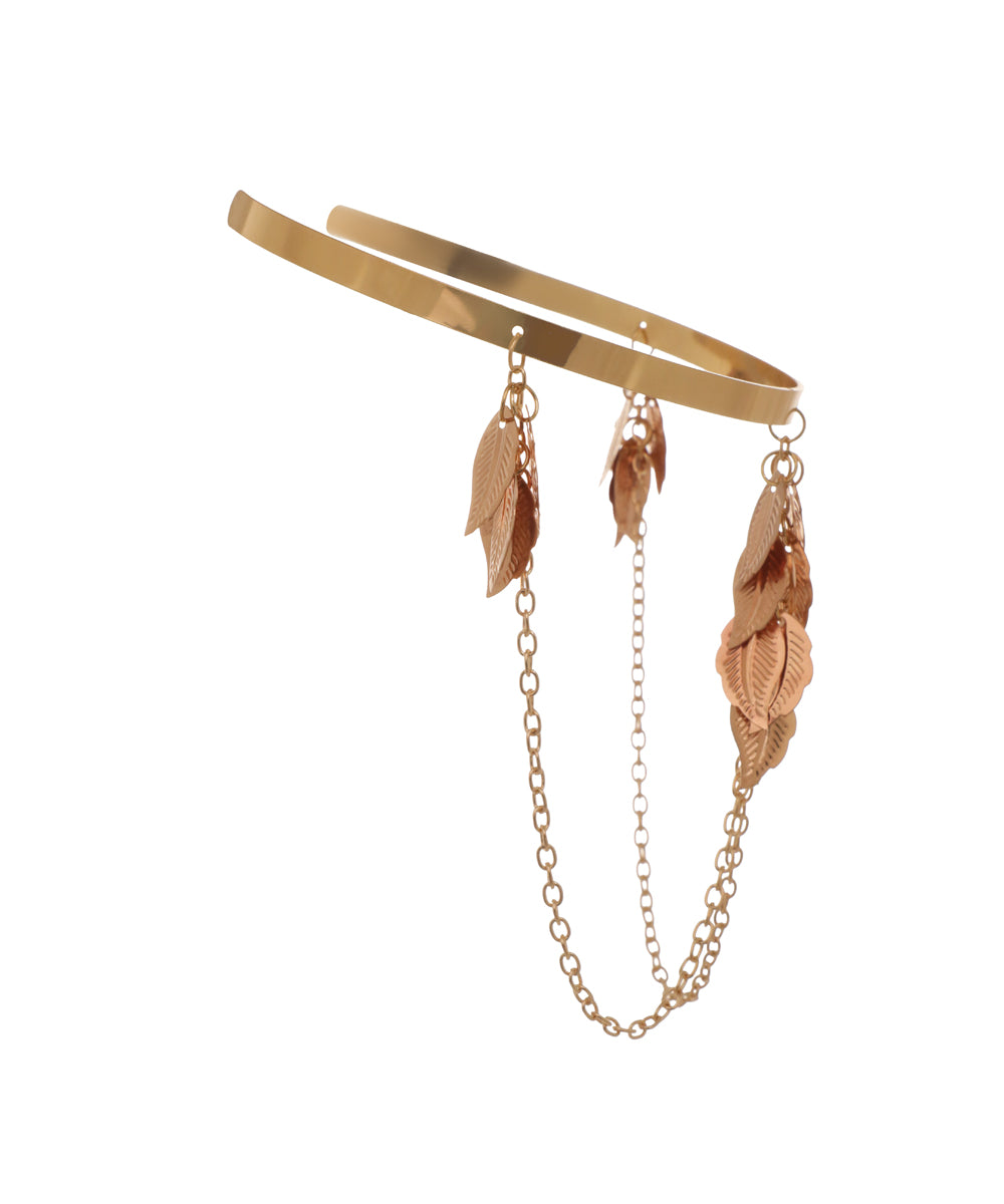 Nature-Inspired Chain Draped Arm Cuff | Stylika