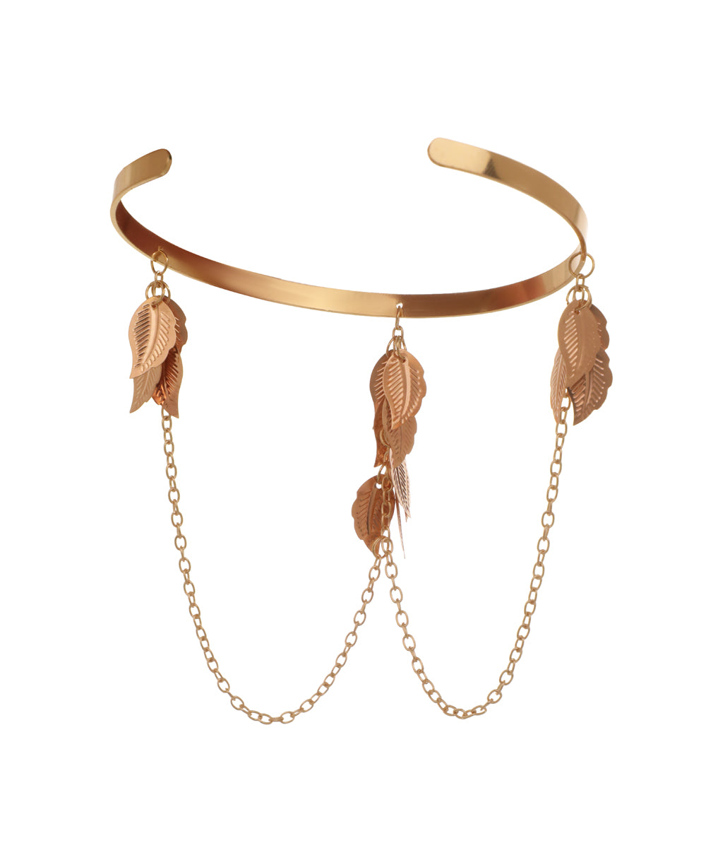 Nature-Inspired Chain Draped Arm Cuff | Stylika