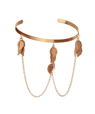 Nature-Inspired Chain Draped Arm Cuff | Stylika
