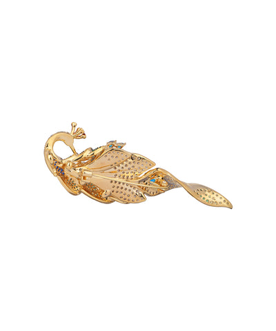 Peacock Statement Brooch | Stylika