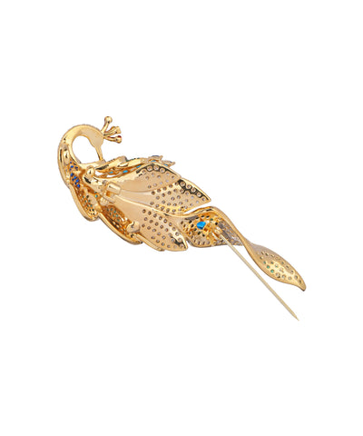 Peacock Statement Brooch | Stylika