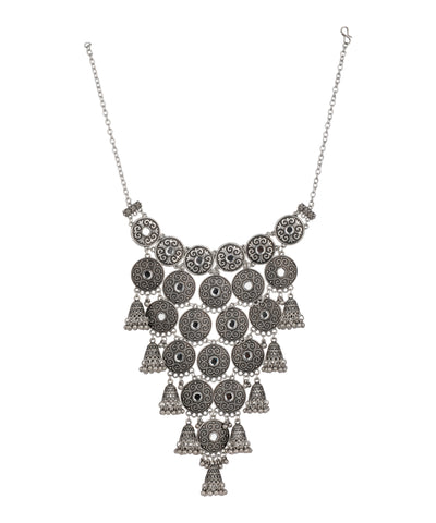 Circular Motif Layered Bib Necklace | Stylika