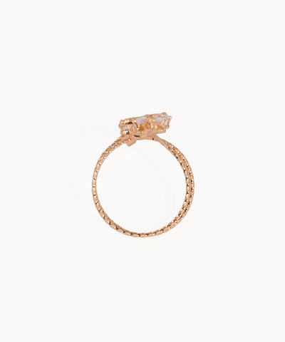 Sparkling Butterfly Vine Embellished Full-Finger Ring | Stylika