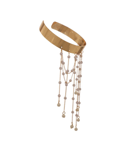 Ornate Drape Arm Cuff with Cascading Chains | Stylika
