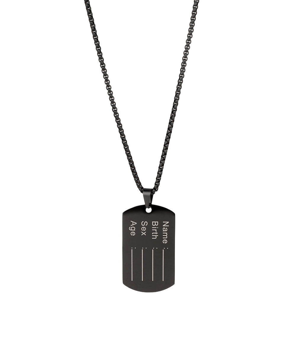 ID Tag Pendant Necklace | Stylika