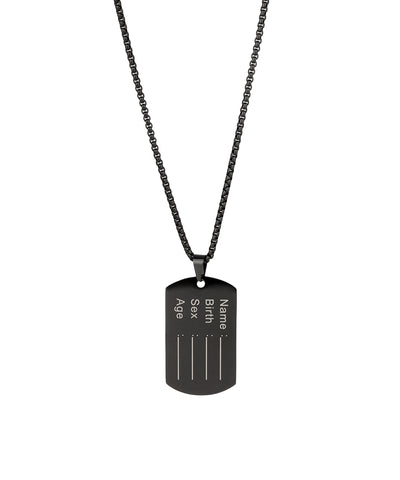 ID Tag Pendant Necklace | Stylika
