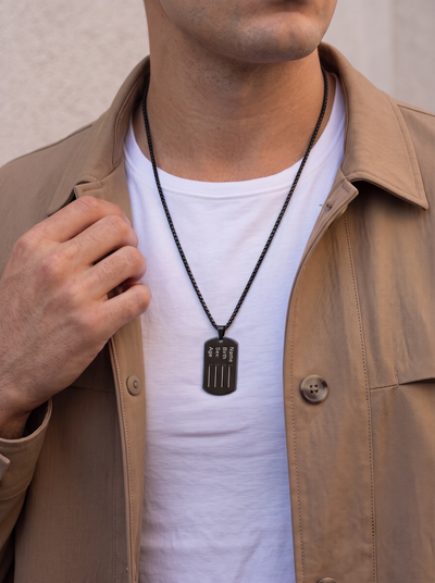 ID Tag Pendant Necklace | Stylika