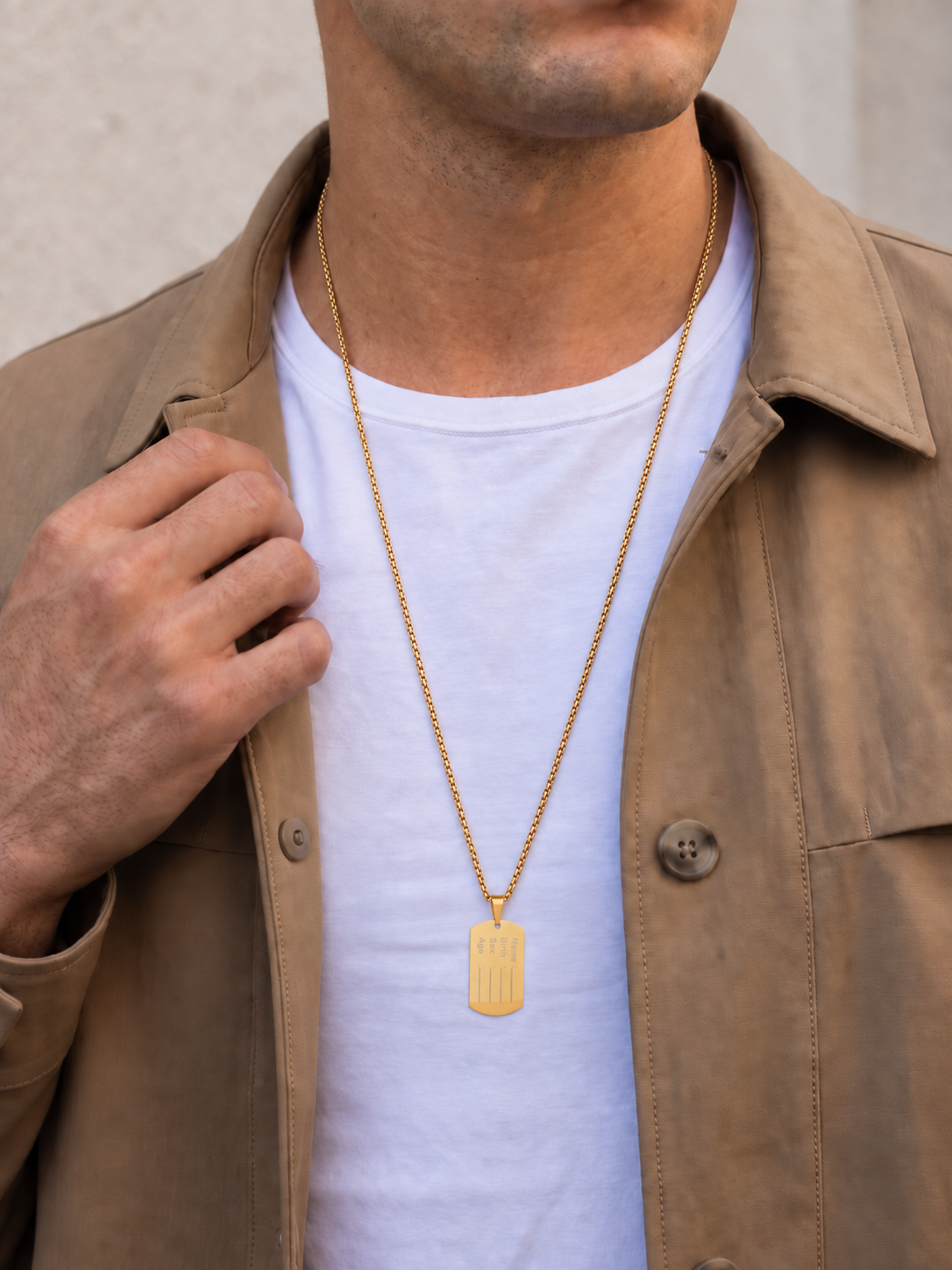 ID Tag Pendant Necklace | Stylika