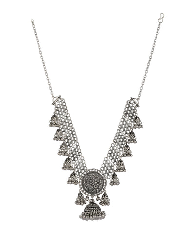 Jhumki Embellished Circular Motif Necklace | Stylika