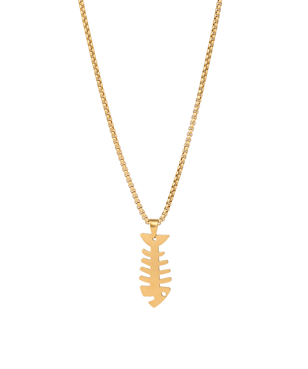 Fishbone Pendant Necklace | Stylika