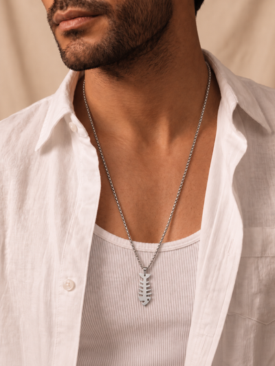 Fishbone Pendant Necklace | Stylika