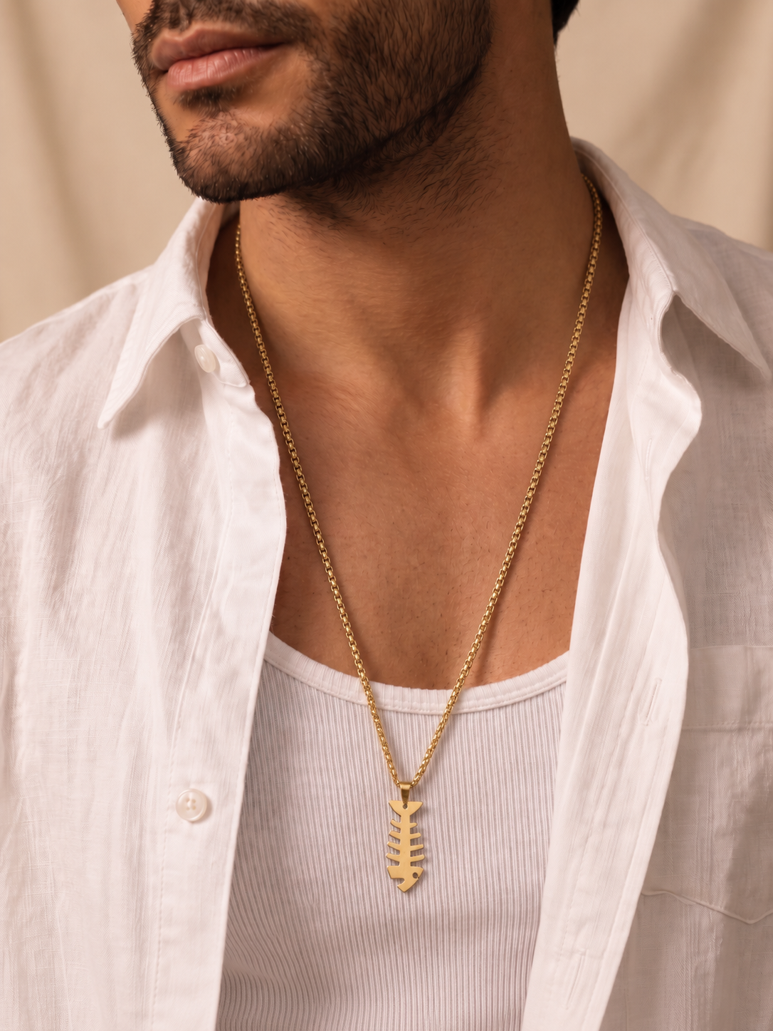 Fishbone Pendant Necklace | Stylika