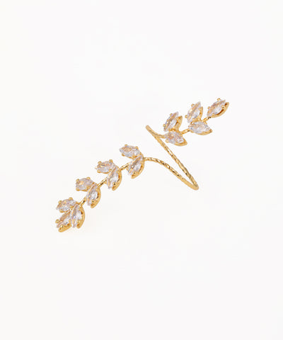 Nature-Inspired Sparkle Full Finger Adjustable Ring | Stylika