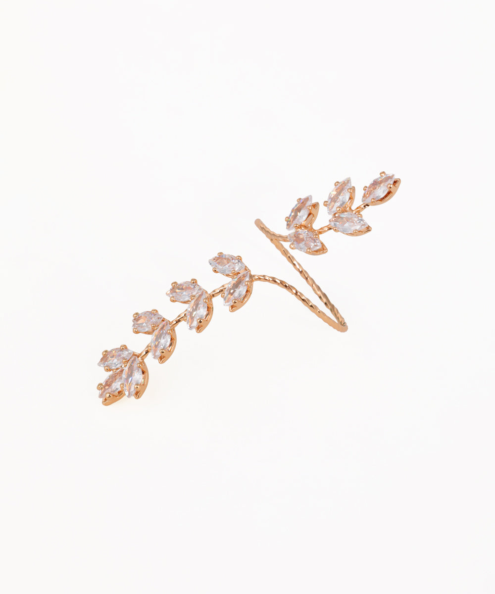 Nature-Inspired Sparkle Full Finger Adjustable Ring | Stylika