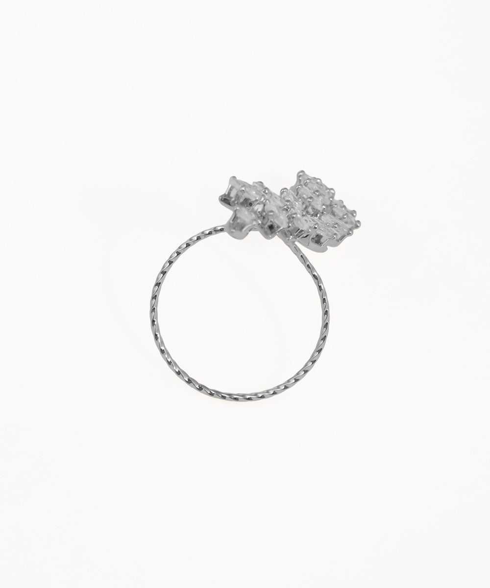 Nature-Inspired Sparkle Full Finger Adjustable Ring | Stylika