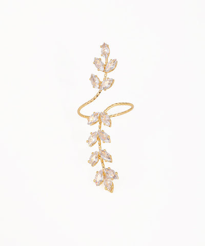 Nature-Inspired Sparkle Full Finger Adjustable Ring | Stylika