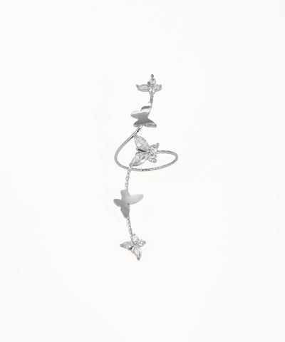 Winding Butterfly Motif Embellished Finger Ring | Stylika