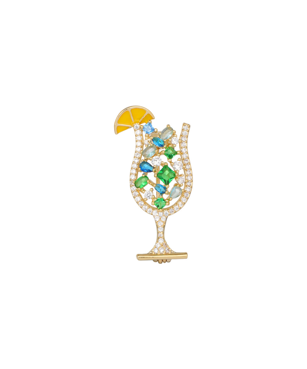 Cocktail Glass Brooch | Stylika