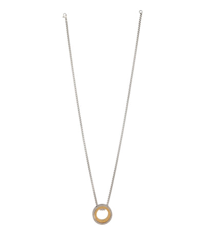 Dual-Tone Bearing Pendant Necklace | Stylika