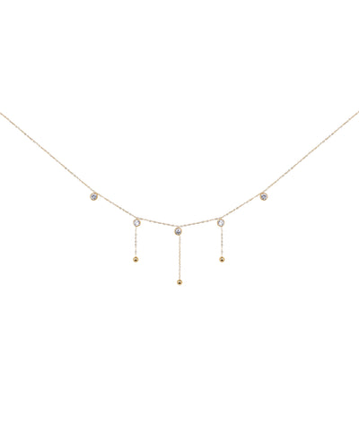 Delicate Chain with Stone & Bead Dangles Waist Chain | Stylika