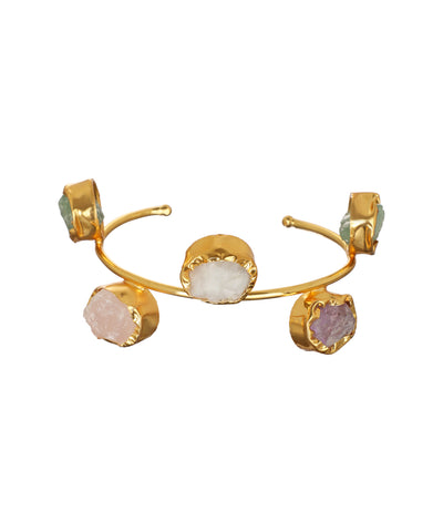 Five Stone Open Cuff Bracelet | Stylika