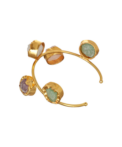 Five Stone Open Cuff Bracelet | Stylika