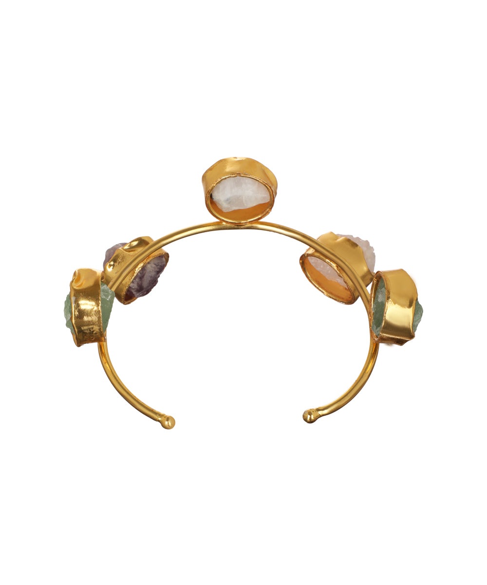 Five Stone Open Cuff Bracelet | Stylika