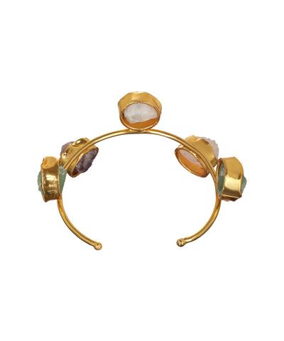 Five Stone Open Cuff Bracelet | Stylika