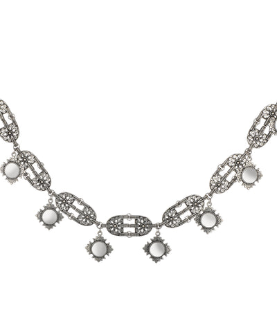 Floral Mirror Motif Ox Waist Chain | Stylika