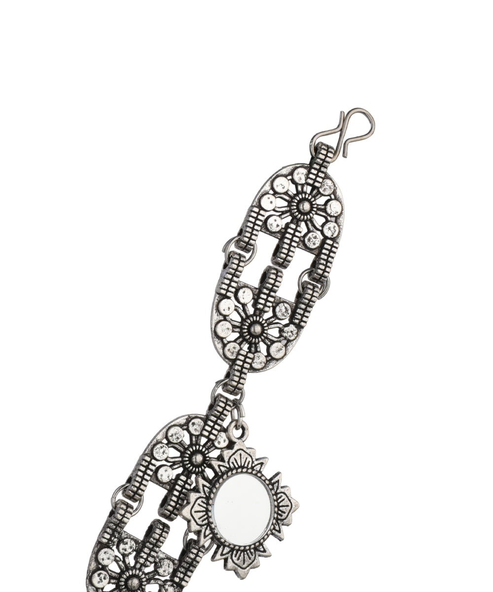 Floral Mirror Motif Ox Waist Chain | Stylika