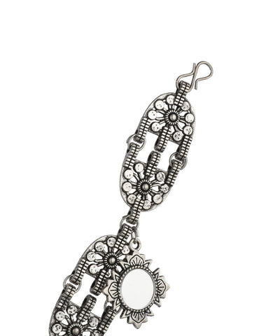 Floral Mirror Motif Ox Waist Chain | Stylika