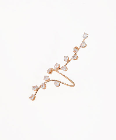 Artisan-Crafted Sparkling Vine Wrap Statement Ring | Stylika