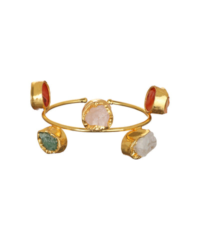 Five Stone Open Cuff Bracelet | Stylika