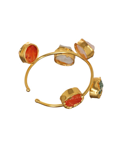 Five Stone Open Cuff Bracelet | Stylika
