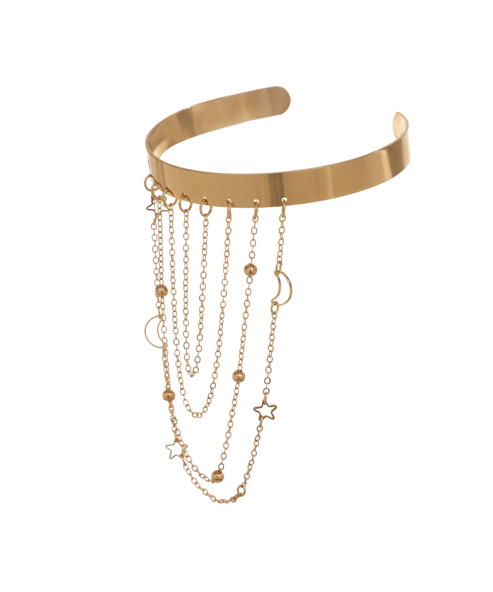 Celestial Chain Dangle Arm Cuff | Stylika