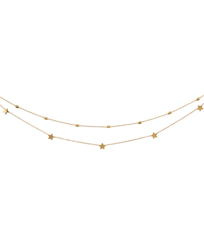 Minimalist Star & Bead Layered Waist Chain with Extender | Stylika