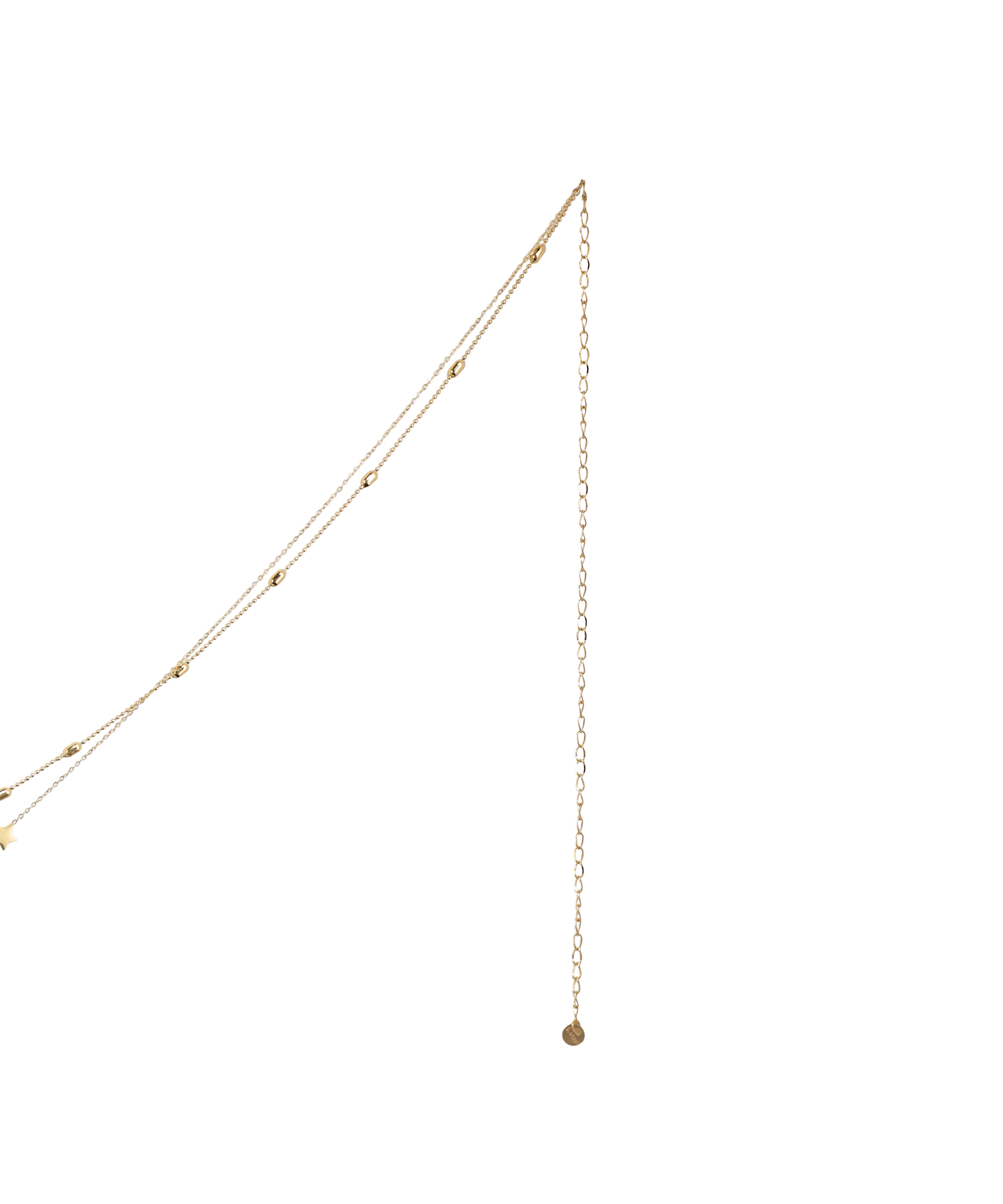 Minimalist Star & Bead Layered Waist Chain with Extender | Stylika