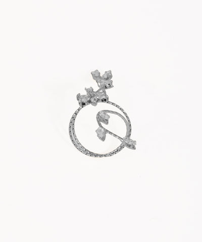 Elongated Sparkle Floral Vine Wrap Statement Ring | Stylika