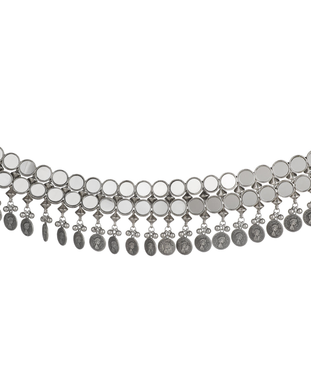 Coin and Mirror Embellished Ox Waist Chain | Stylika