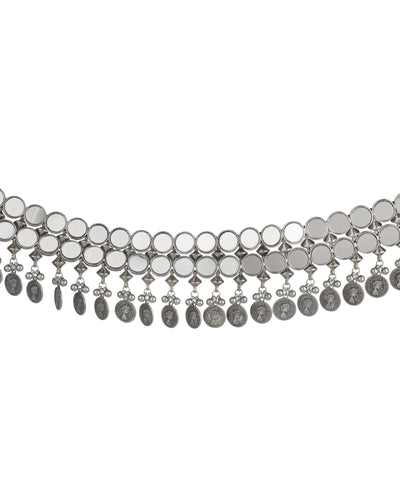 Coin and Mirror Embellished Ox Waist Chain | Stylika
