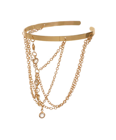 Sparkling Draped Chain Arm Cuff | Stylika