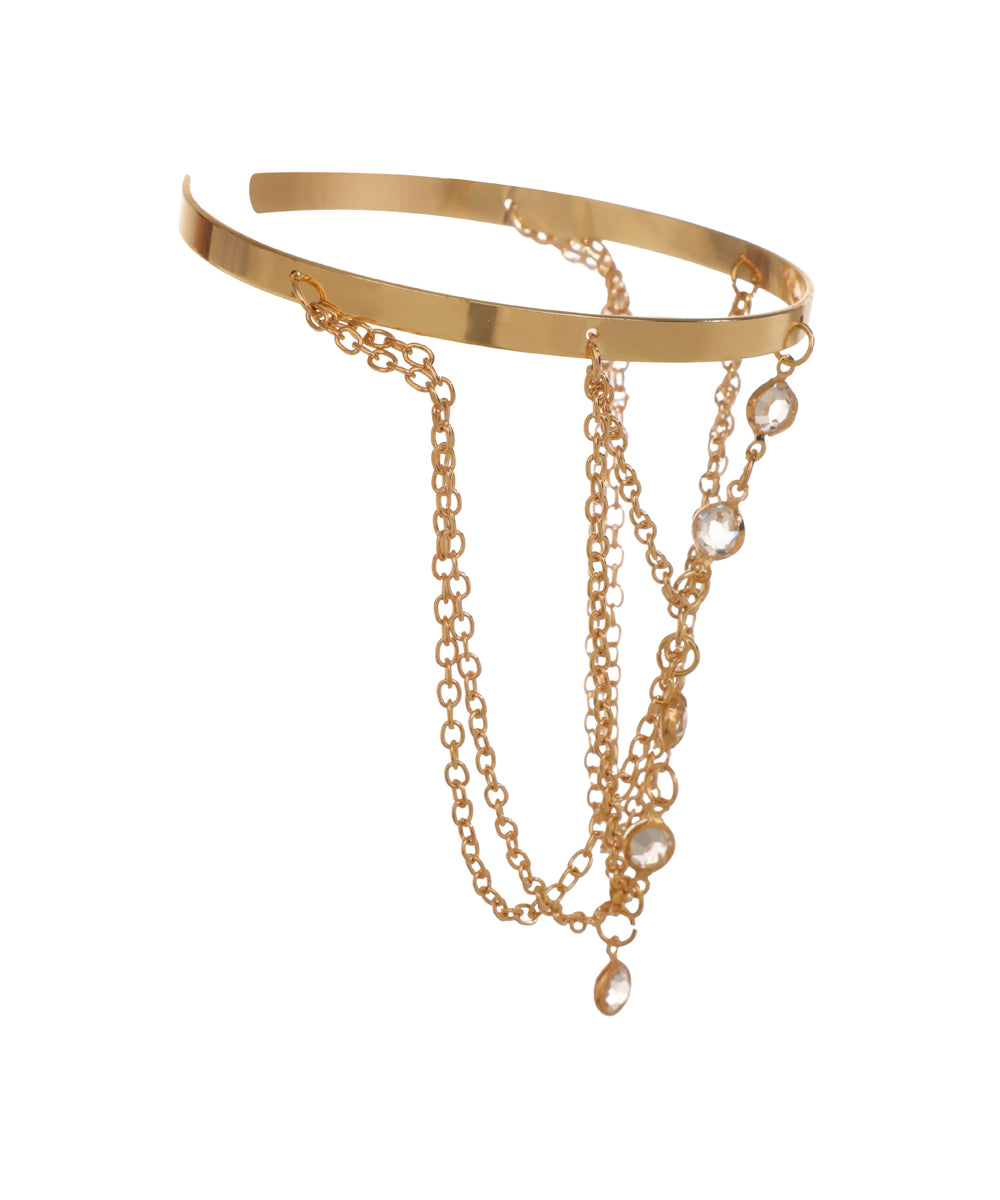 Sparkling Draped Chain Arm Cuff | Stylika